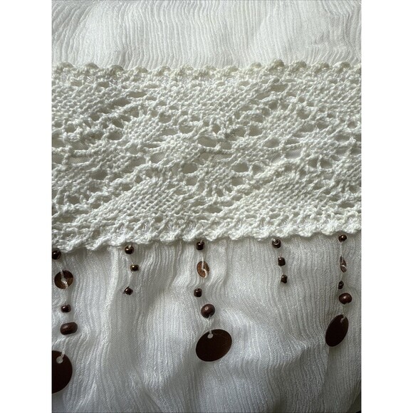 Spenser Jeremy Maxi‎ Skirt Women L Ivory Silk Embroidery Elastic Waist Modest - Picture 9 of 9